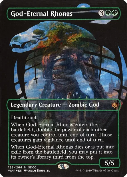 God-Eternal Rhonas, Magic card PS19 163 — San Diego Comic-Con 2019 set