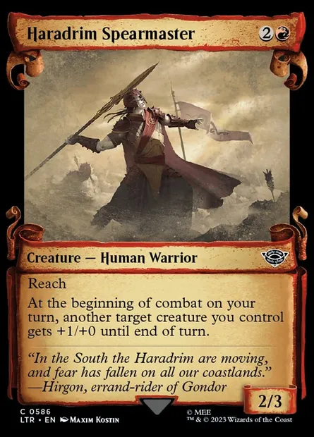 Haradrim Spearmaster, Magic card LTR 586 — The Lord of the Rings: Tales of Middle-earth set