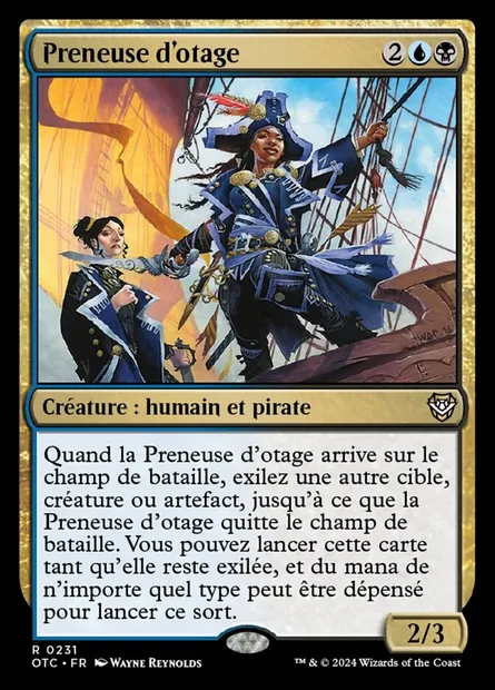 Preneuse d'otage, carte Magic OTC 231 — extension Outlaws of Thunder Junction Commander