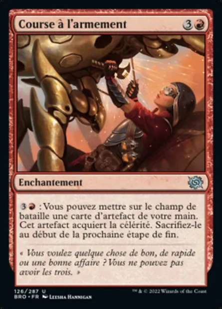Course à l'armement, carte Magic BRO 126 — extension La Guerre Fratricide