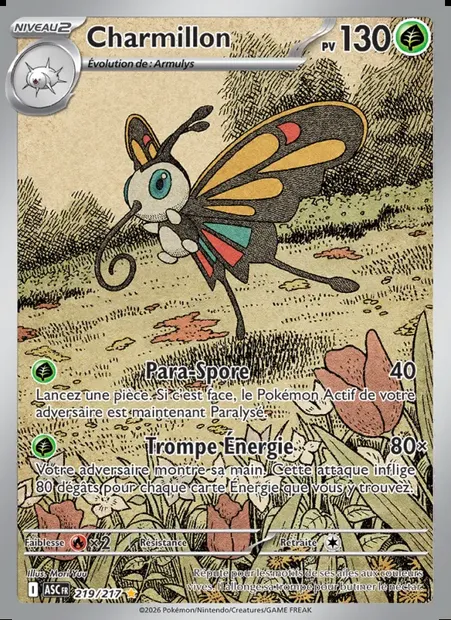 Charmillon, carte Pokémon ASC 219 — extension Héros Transcendants