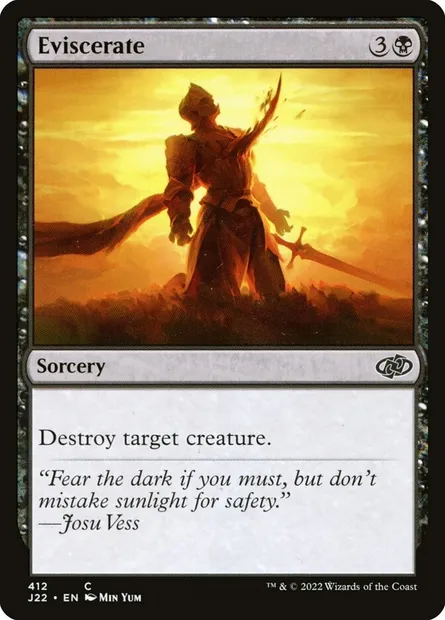 Eviscerate, Magic card J22 412 — Jumpstart 2022 set