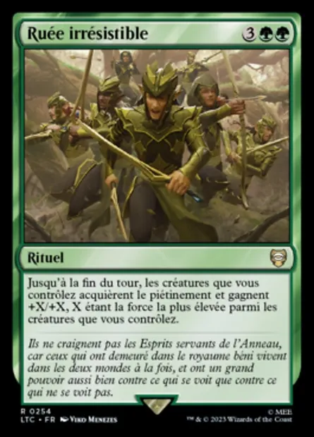 Ruée irrésistible, carte Magic LTC 254 — extension Tales of Middle-earth Commander