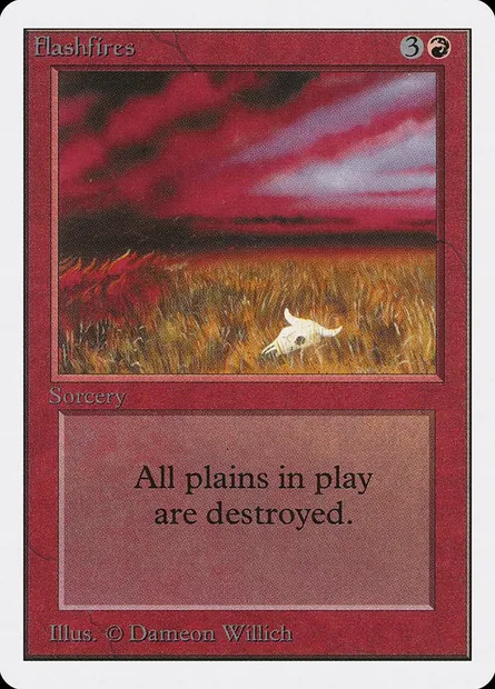 Flashfires, Magic card 2ED 152 — Unlimited Edition set