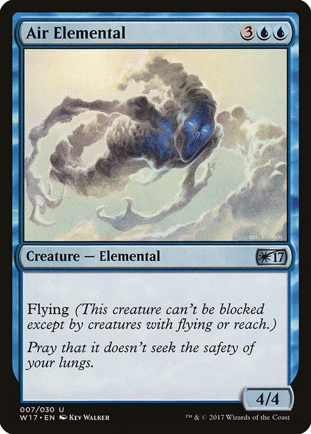Air Elemental, Magic card W17 7 — Welcome Deck 2017 set