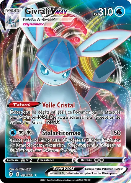 Givrali VMAX, carte Pokémon EVS 41 — extension Évolution Céleste