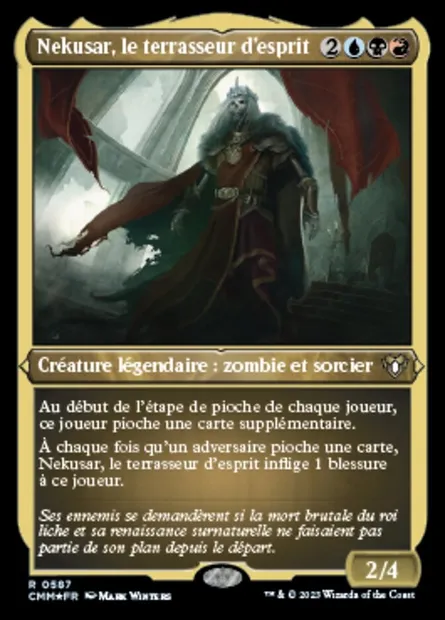 Nekusar, le terrasseur d'esprit, carte Magic CMM 587 — extension Commander Masters
