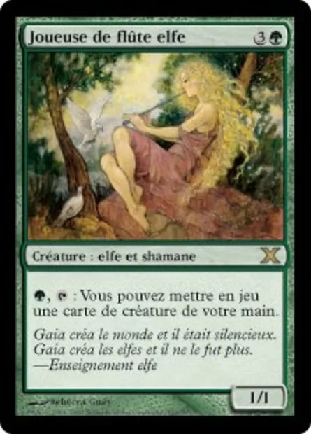 Joueuse de flûte elfe, carte Magic 10E 262 — extension Dixième édition