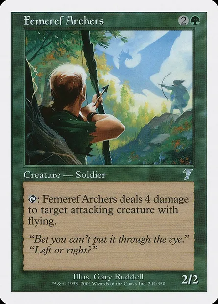 Archers fémeirefs, carte Magic 7ED 244 — extension Septième Edition