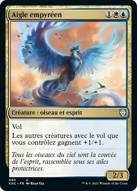 Aigle empyréen, carte Magic KHC 85 — extension Kaldheim Commander