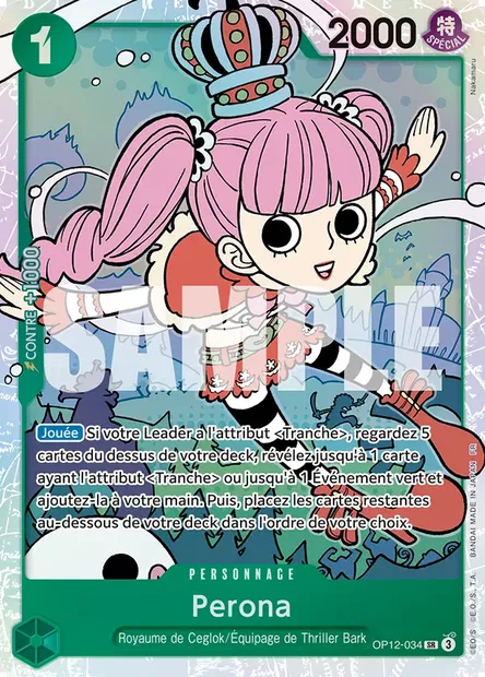 Perona, carte One Piece OP12-034 — extension L'HÉRITAGE DU MAÎTRE