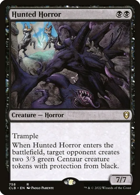 Hunted Horror, Magic card CLB 758 — Commander Legends: Battle for Baldur's Gate set