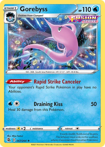 Gorebyss, Pokémon card FST 67 — Fusion Strike set