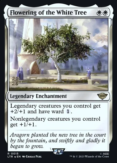 Floraison de l'Arbre blanc, carte Magic PLTR 15s — extension Tales of Middle-earth Promos