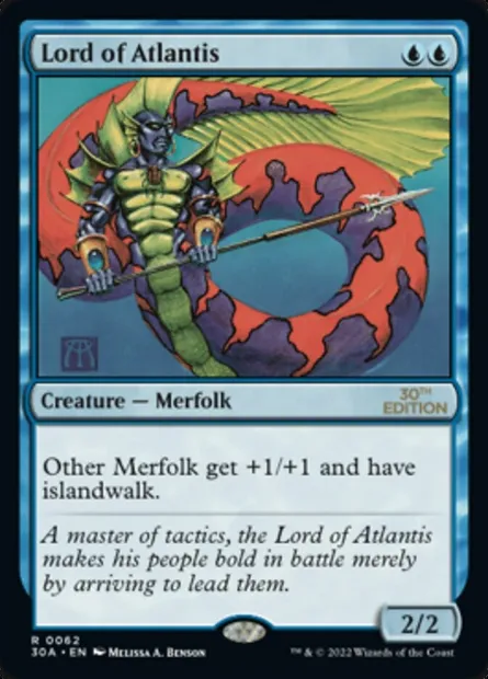 Lord of Atlantis, Magic card 30A 62 — 30th Anniversary Edition set