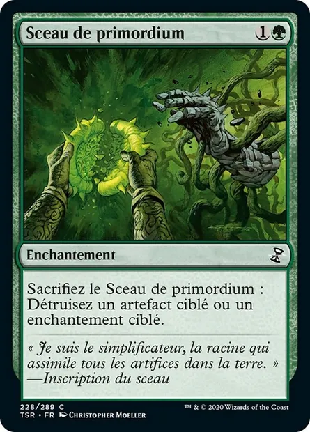 Sceau de primordium, carte Magic TSR 228 — extension Spirale Temporelle Remastered