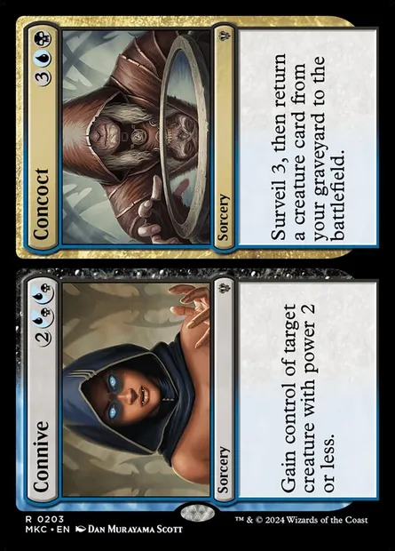 Connive // Concoct, Magic card MKC 203 — Murders at Karlov Manor Commander set