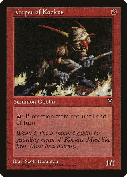 Keeper of Kookus, Magic card VIS 85 — Visions set
