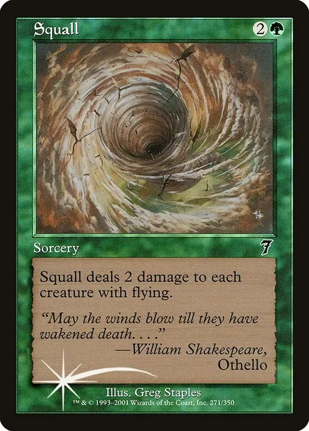 Bourrasque, carte Magic 7ED 271★ — extension Septième Edition