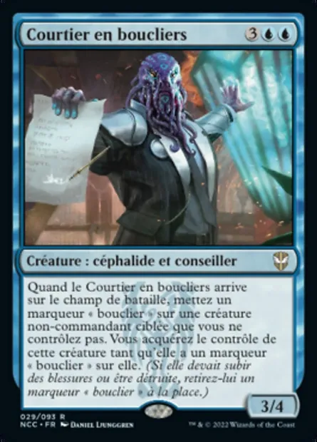 Courtier en boucliers, carte Magic NCC 29 — extension New Capenna Commander