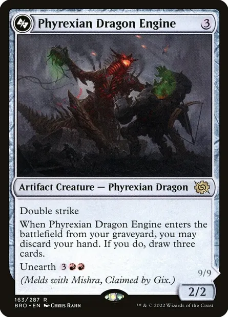 Phyrexian Dragon Engine, carte Magic BRO 163 — extension La Guerre Fratricide