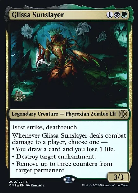 Glissa Sunslayer, Magic card PONE 202s — Phyrexia: All Will Be One Promos set