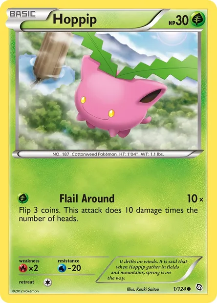 Hoppip, Pokémon card DRX 1 — Dragons Exalted set