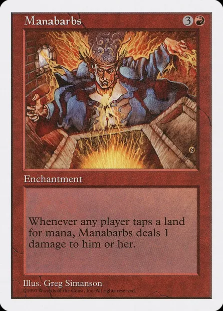 Barbelures de mana, carte Magic 5ED 250 — extension Cinquième Edition