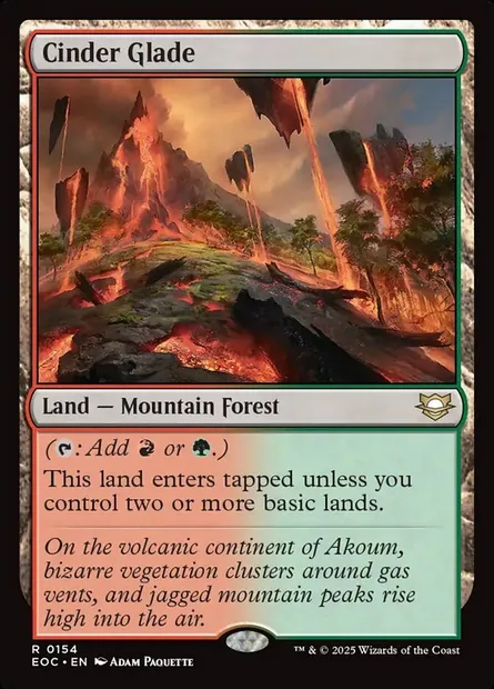 Cinder Glade, Magic card EOC 154 — Edge of Eternities Commander set