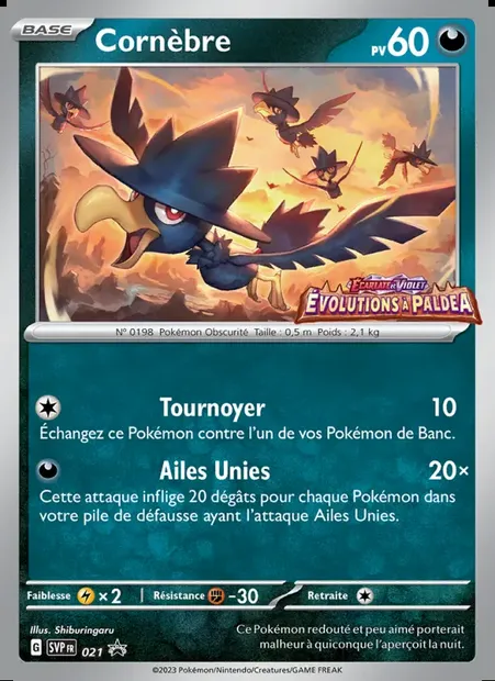 Cornèbre, carte Pokémon PR-SV 021 — extension SVP Black Star Promos