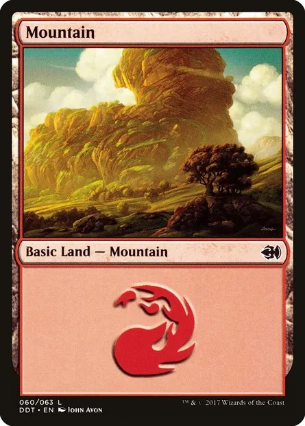 Mountain, Magic card DDT 60 — Duel Decks: Merfolk vs. Goblins set