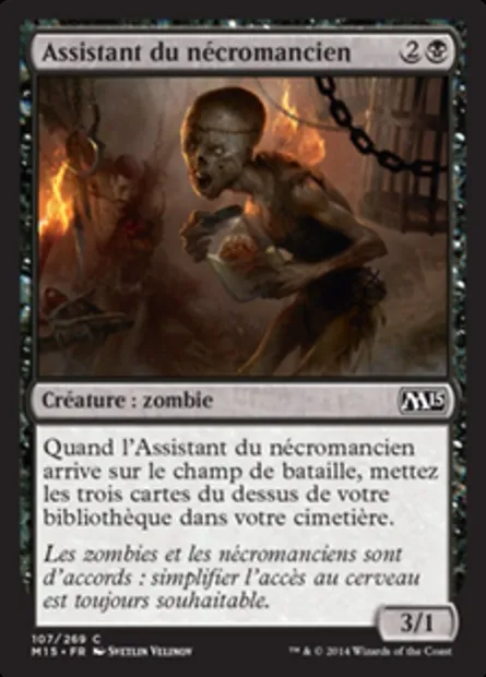 Assistant du nécromancien, carte Magic M15 107 — extension Magic 2015