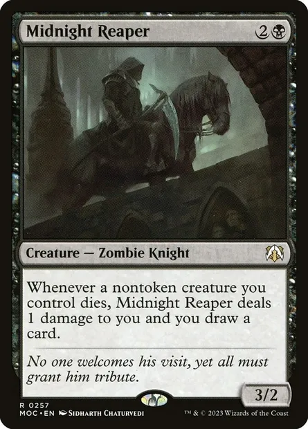 Midnight Reaper, Magic card MOC 257 — March of the Machine Commander set