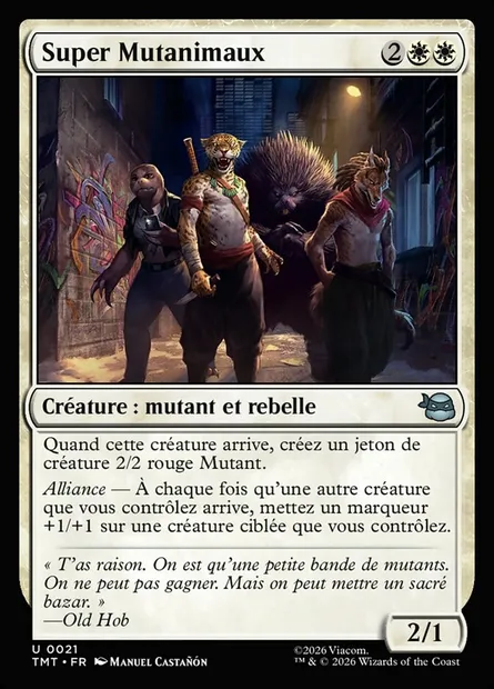Super Mutanimaux, carte Magic TMT 21 — extension Teenage Mutant Ninja Turtles