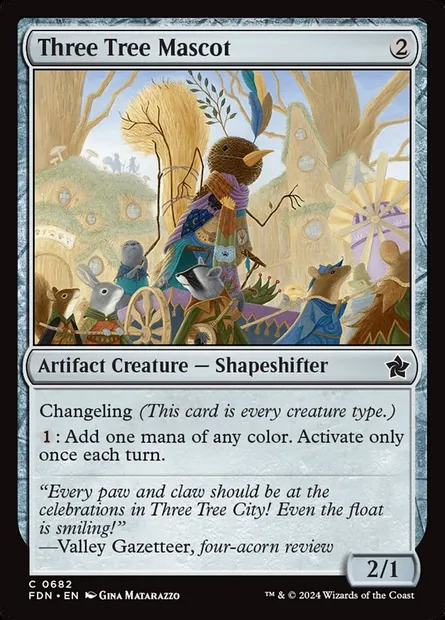 Three Tree Mascot, Magic card FDN 682 — Foundations set
