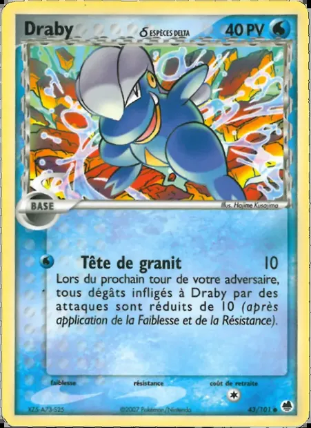 Draby δ, carte Pokémon DF 43 — extension EX Île des Dragons