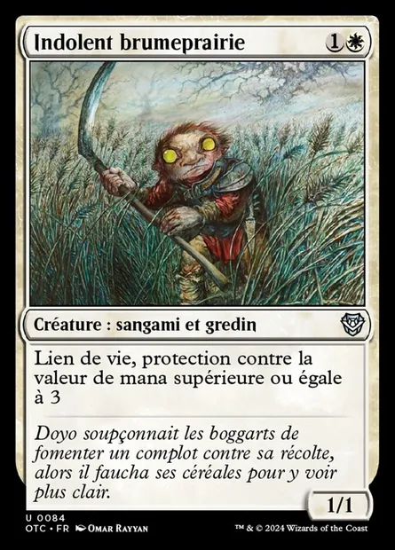 Indolent brumeprairie, carte Magic OTC 84 — extension Outlaws of Thunder Junction Commander