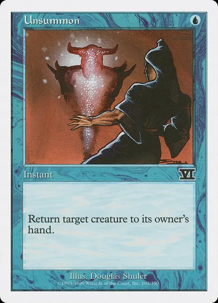 Unsummon, Magic card 6ED 103 — Classic Sixth Edition set