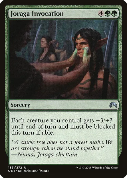 Joraga Invocation, Magic card ORI 183 — Magic Origins set