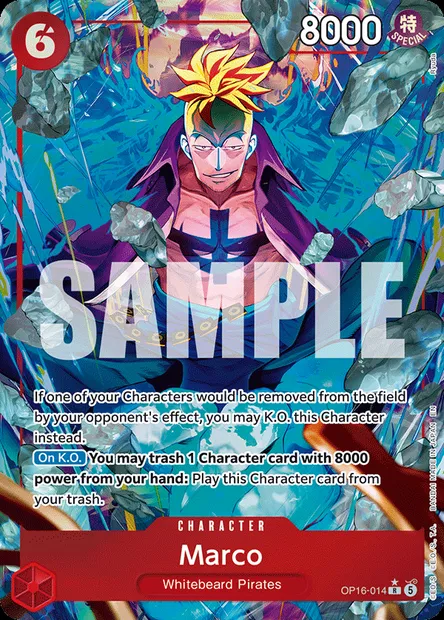 Marco, One Piece card OP16-014 — THE TIME OF BATTLE set