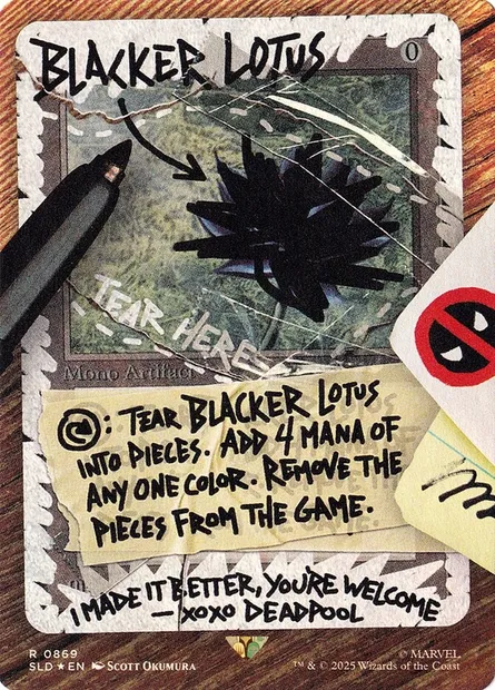 Blacker Lotus, Magic card SLD 869 — Secret Lair Drop set