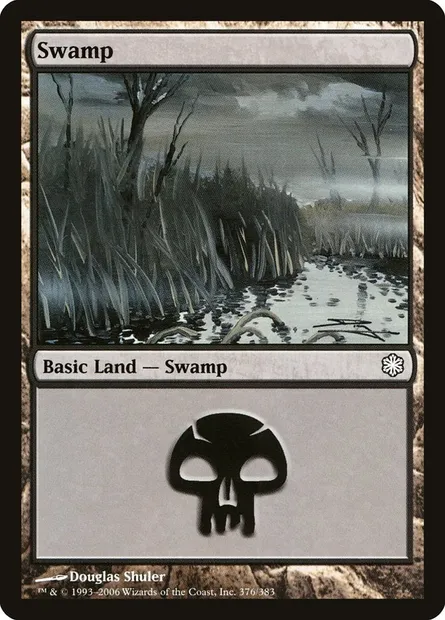 Swamp, Magic card CST 376 — Coldsnap Theme Decks set
