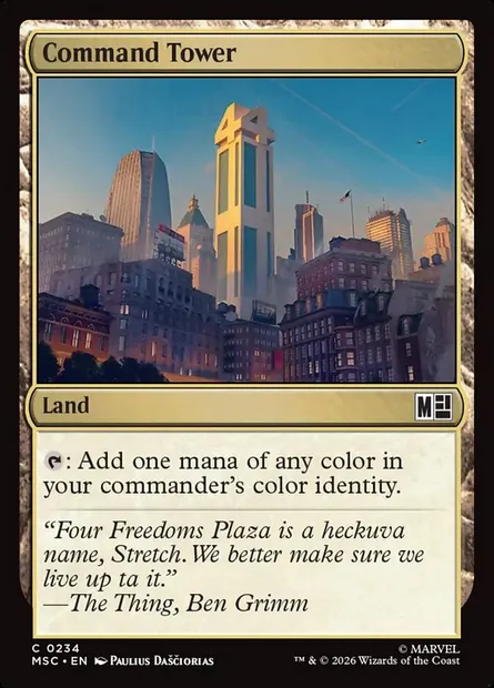 Command Tower, Magic card MSC 234 — Marvel Super Heroes Commander set