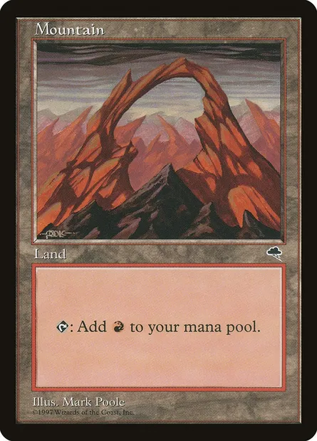 Mountain, Magic card TMP 345 — Tempest set