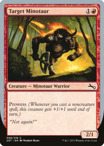 Target Minotaur, carte Magic UST 98c — extension Unstable