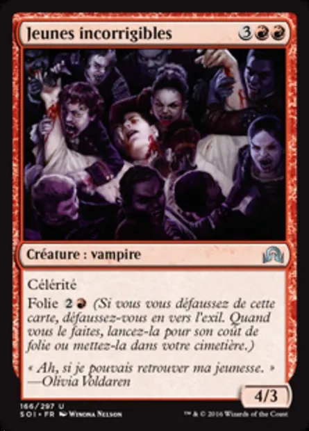 Jeunes incorrigibles, carte Magic SOI 166 — extension Ténèbres sur Innistrad