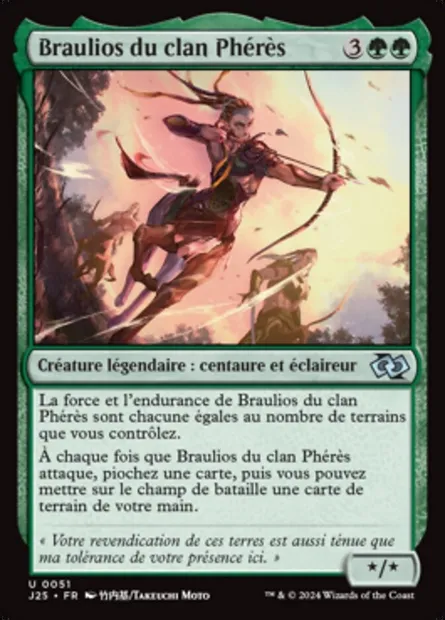 Braulios du clan Phérès, carte Magic J25 51 — extension Foundations Jumpstart