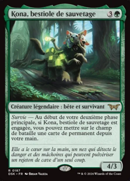 Kona, bestiole de sauvetage, carte Magic DSK 187 — extension Duskmourn: House of Horror