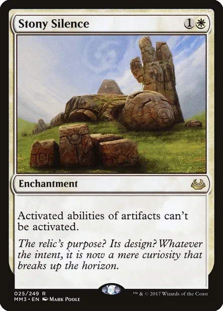Silence de pierre, carte Magic MM3 25 — extension Modern Masters 2017