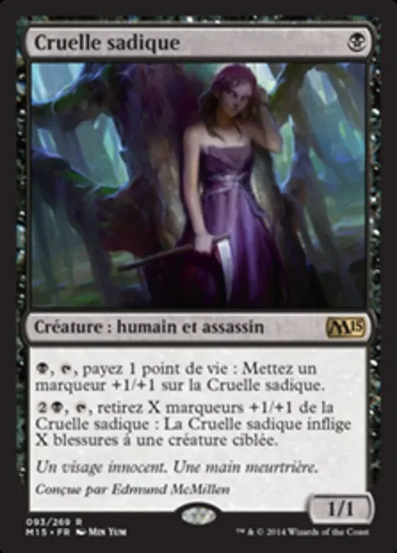 Cruelle sadique, carte Magic M15 93 — extension Magic 2015